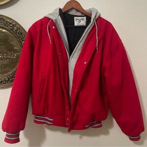 VTG Spalding Red Wool Varsity Jacket